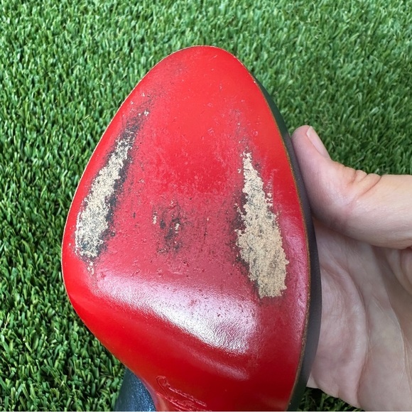 Louboutin metallic blue heels - Picture 11 of 12